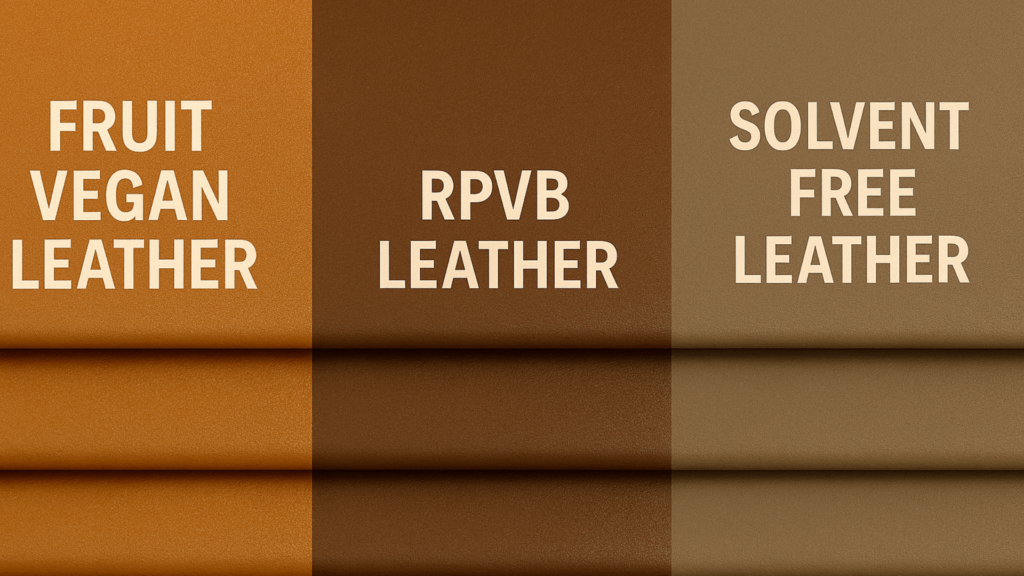 three types of vegan leather