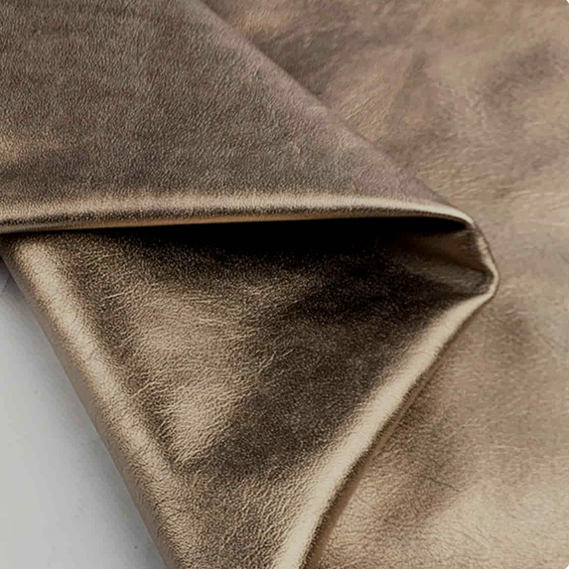 metallic leather